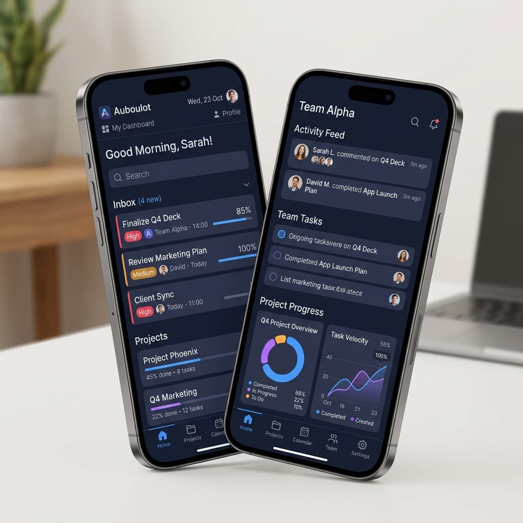 Auboulot App Mockup